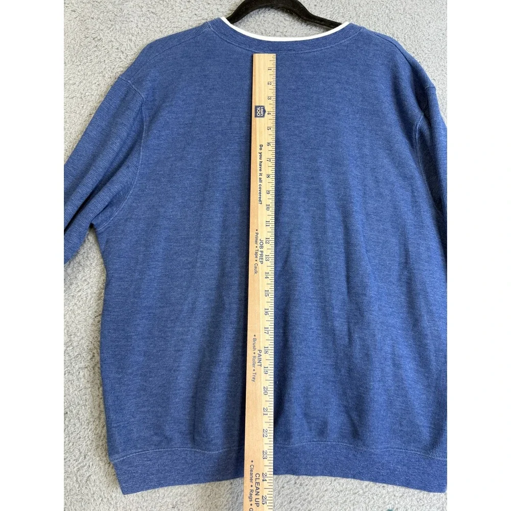 Koret City Blues Sweater Womens Large‎ Blue Floral Embroidered Pullover Casual